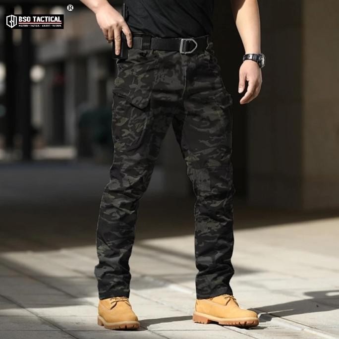 Celana Cargo TAD Style Sharksin IX7 Military Outdoor Tactical Pants - Multicam Black , XL