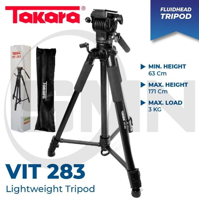 Tripod TAKARA VIT 283 Professional Photo Video Tripod DSLR Kamera
