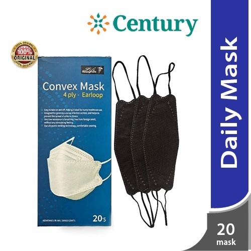 Life Resources Convex Mask Earloop Black / LifeResources / Masker wajah / Covid