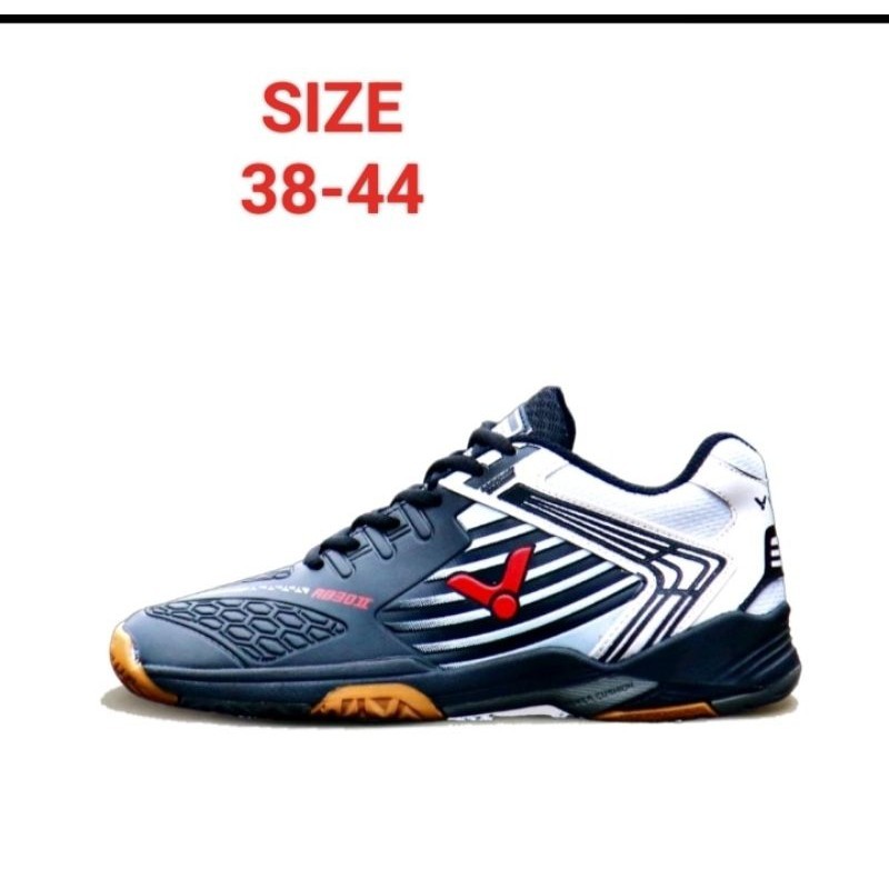 UKURAN 38-44 SEPATU OLAHRAGA LARI HITAM SEPATU BADMINTON GYM VOLI PRIA DAN WANITA TERLARIS