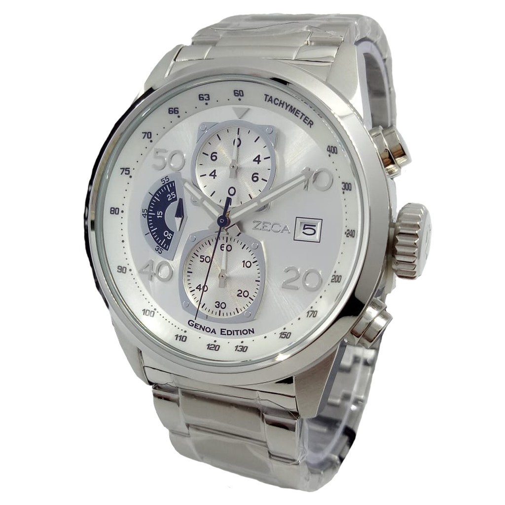 Zeca Jam Tangan Formal Pria Murah 2010 - All Stainless - Chronograph - Anti Air - Quartz - Original