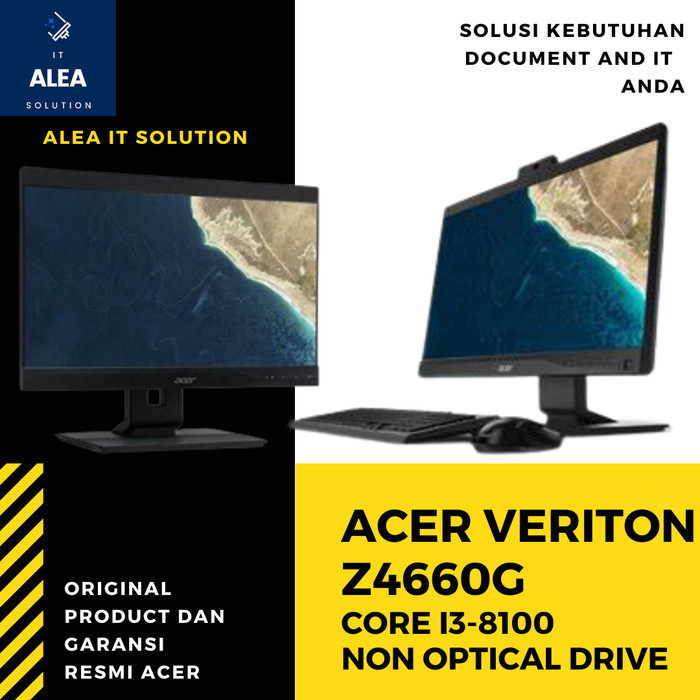 READY Acer Veriton Z4660G Intel Core i3-8100 4GB 1TB 21.5" Win 10 Home 3/3/0
