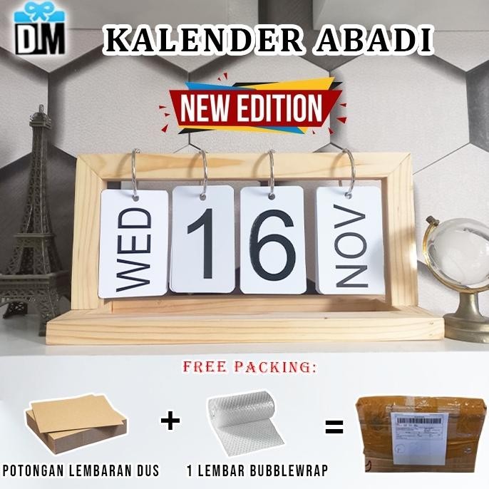 

Super Sale" Kalender Abadi New Edition Everlasting Calendar Kalender Kayu meja Unik Kalender 2023 2024 2025 Dekorasi Rumah Hampers Natal Tahun Baru Imlek Lebaran Souvenir Nikah#M ||