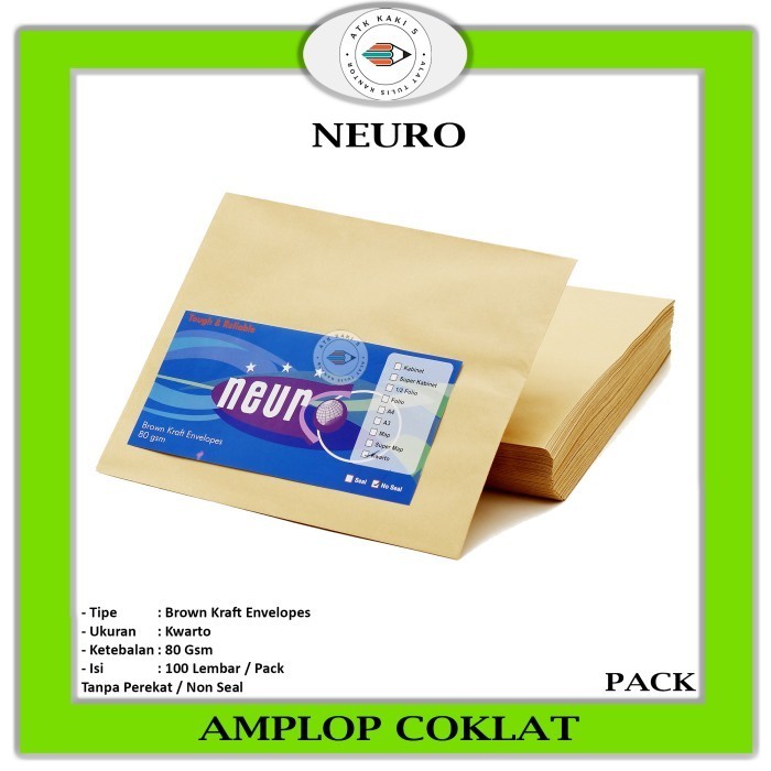 

HOT SALE KHUSUS GOSEND!!! Amplop Coklat Ukuran Kwarto Neuro ( 21 x 27 cm )