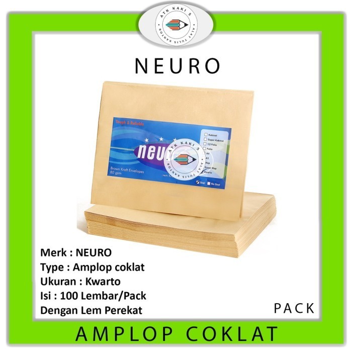 

DISKON KHUSUS GOSEND!!! Amplop Coklat Ukuran Kwarto Neuro ( 21 x 27 cm ) SEAL