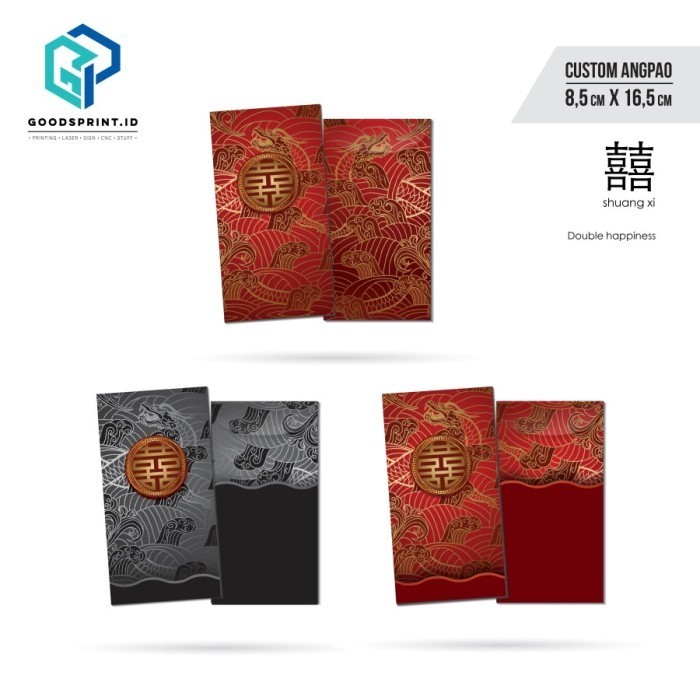 

JUAL angpao sangjit wedding chinese cina keberuntungan shuang xi bsa custom