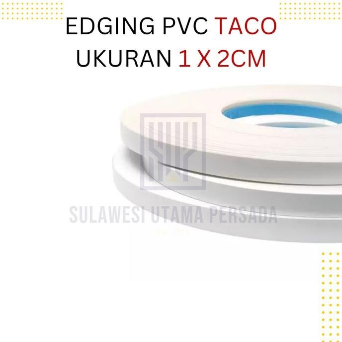 best produk] edging pvc taco putih 22 mm