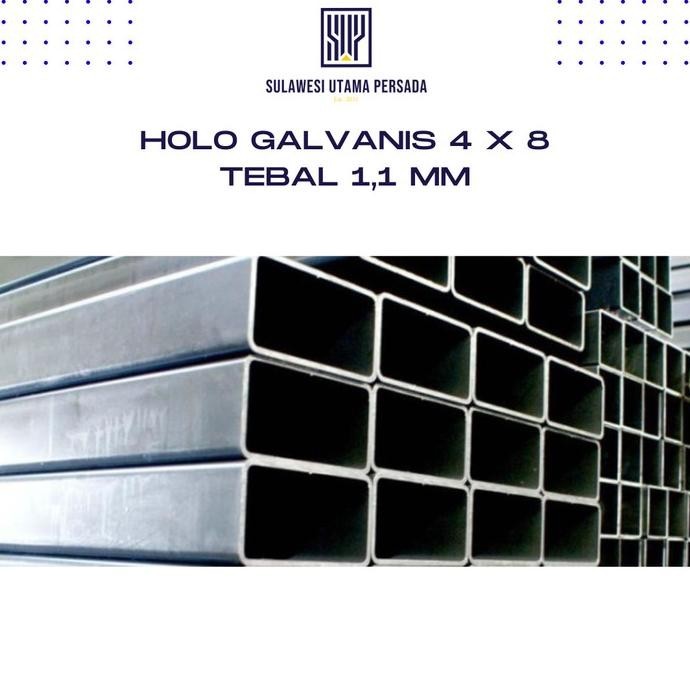 +++++] besi holo galvanis 4 x 8 tebal 1,1mm