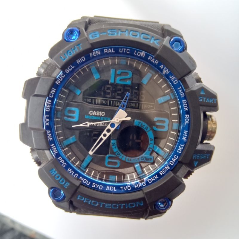 Jam Tangan G-shock CASIO MUDMASTER WR 20BAR Dual Time hanya kepala tanpa tali