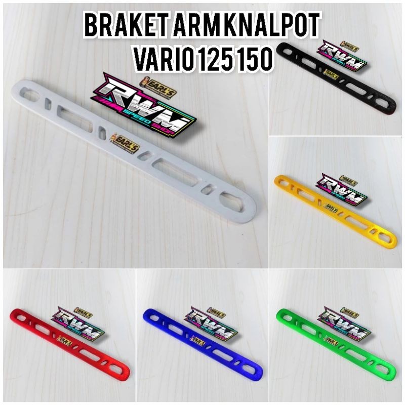 Braket Knalpot Arm Honda Vario 125 150 LED Old Motif Coak Earls Bahan Alumunium Tebal