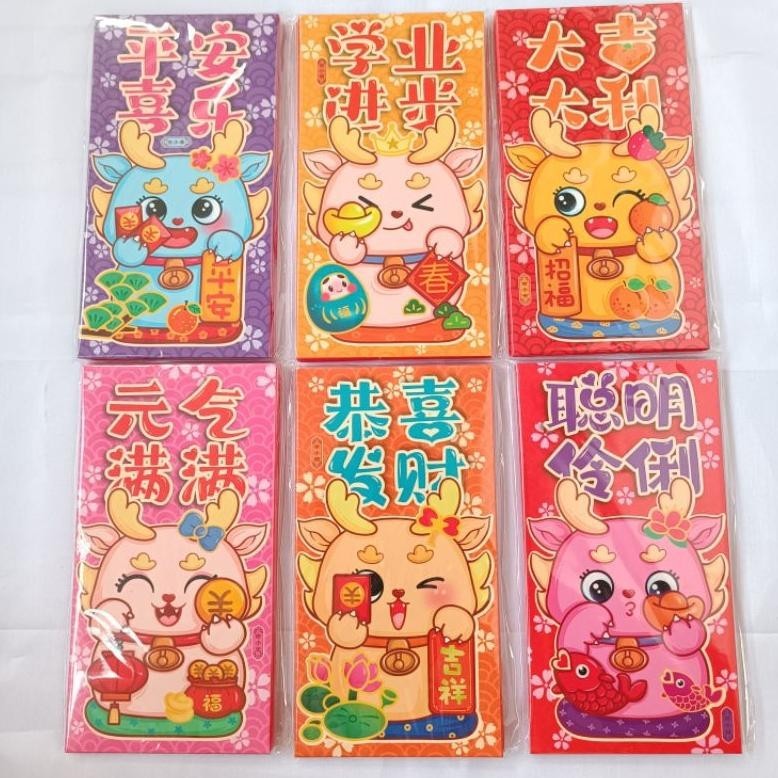 

Diskon Besar R - Angpao Besar Gambar Naga 2024 / Angpao Besar 2024 / 1 Pack Isi 6 Pcs. Murah