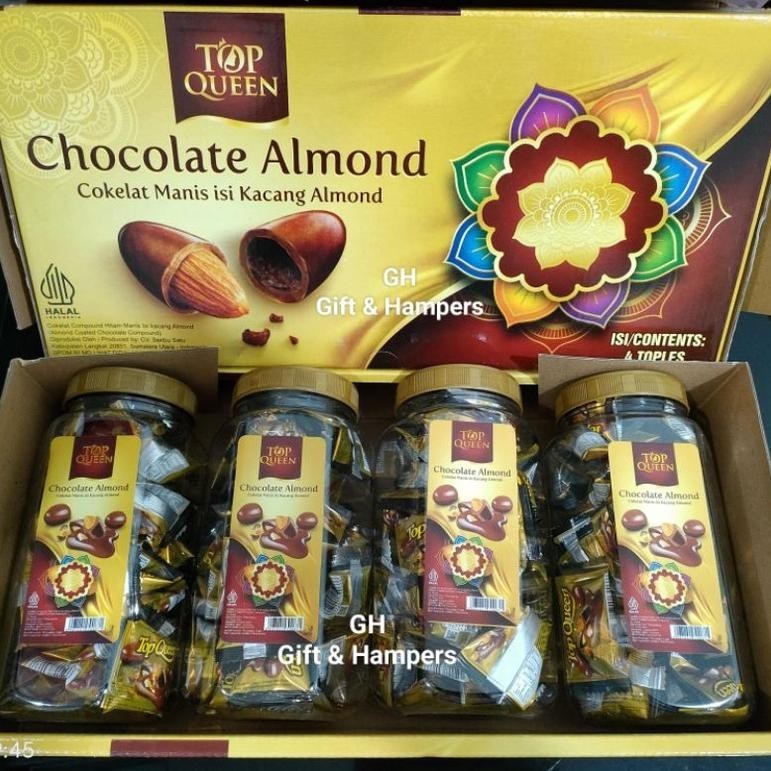 

Bisa Cod Hampers Lebaran Coklat Almond Top Queen 4Toples Parcel Idulfitri Kado Murah