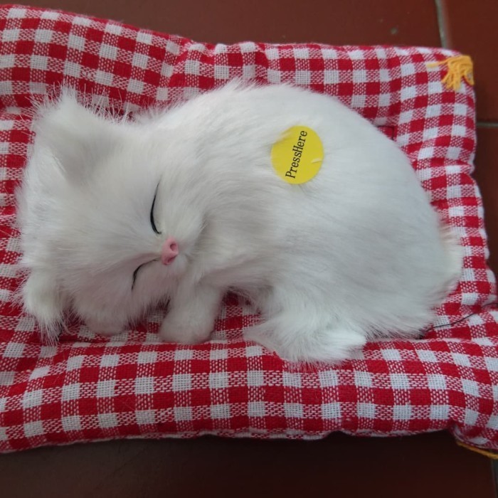 MAINAN BONEKA KUCING TIDUR SIMULASI DENGAN SUARA