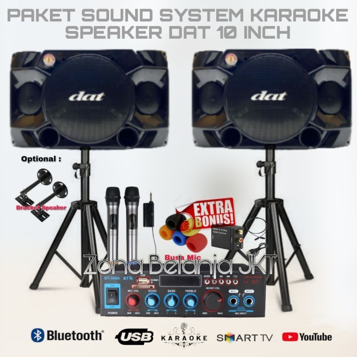 PAKET SOUND KARAOKE RUMAH SPEAKER DAT 10 INCH PAKET KARAOKE MURAH