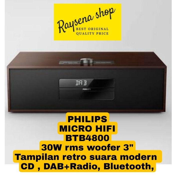 Philips BTB4800/12 Sistem Musik Micro Bluetooth Hitam 30W