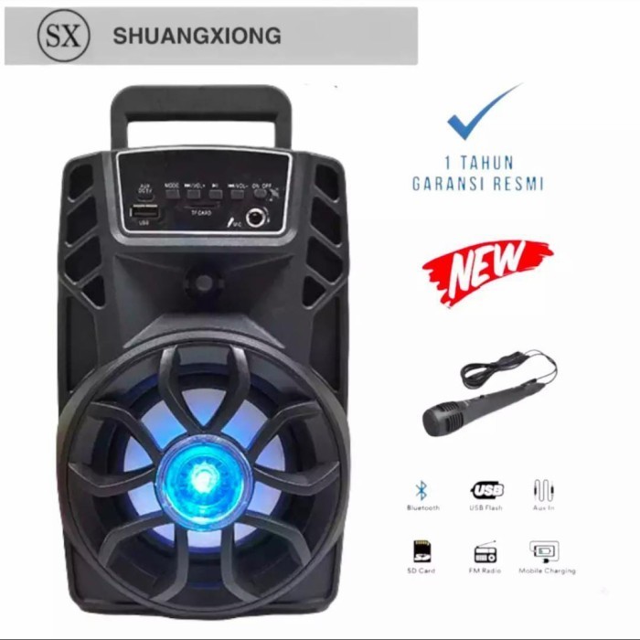 SPEAKER BLUETOOTH KARAOKE XTM 8118 BONUS MIC KABEL/SALON KAROAKE MURAH