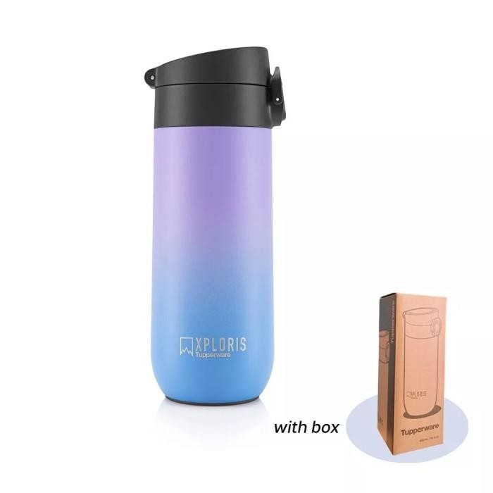 TUPPERWARE XPLORIS THERMAL FLASH TERMOS 450 ML BOTOL MINUM