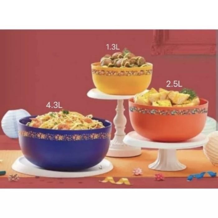 TUPPERWARE JUMBO BOWL SET 2 PCS UKURAN 3 LITER & 4 LITER