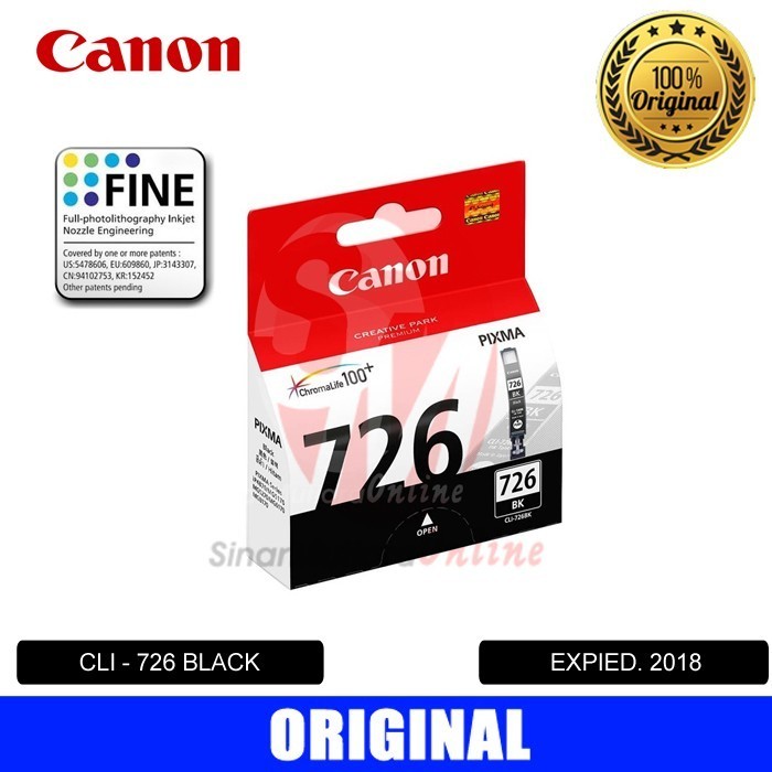 PROMO CARTRIDGE INK CANON CLI-726 BLACK FOR IX-6560-A3,MG8170, MG6270,MG6170 #ORIGINAL