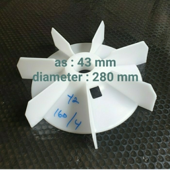 fan motor/kipas dinamo untuk 15-20hp y2 160-4.6.8 as 43mm od 290mm -fo3