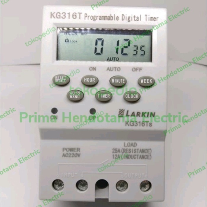 TERMURAH - Time Switch Digital Larkin KG-316TS 220V Timer Digital Switch Time