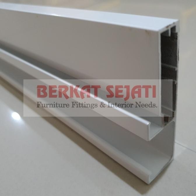 Profil Handle Frame Kaca Lemari Kitchen Set Aluminium FHD 130 PUTIH 3M