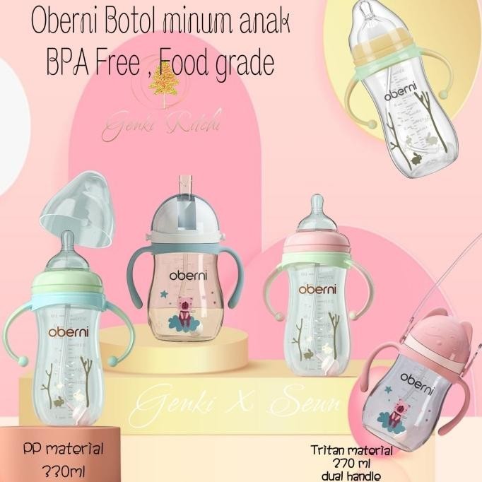 Oberni Botol Minum Botol susu Anak Bayi Baby BPA Free dgn Dot 330ml