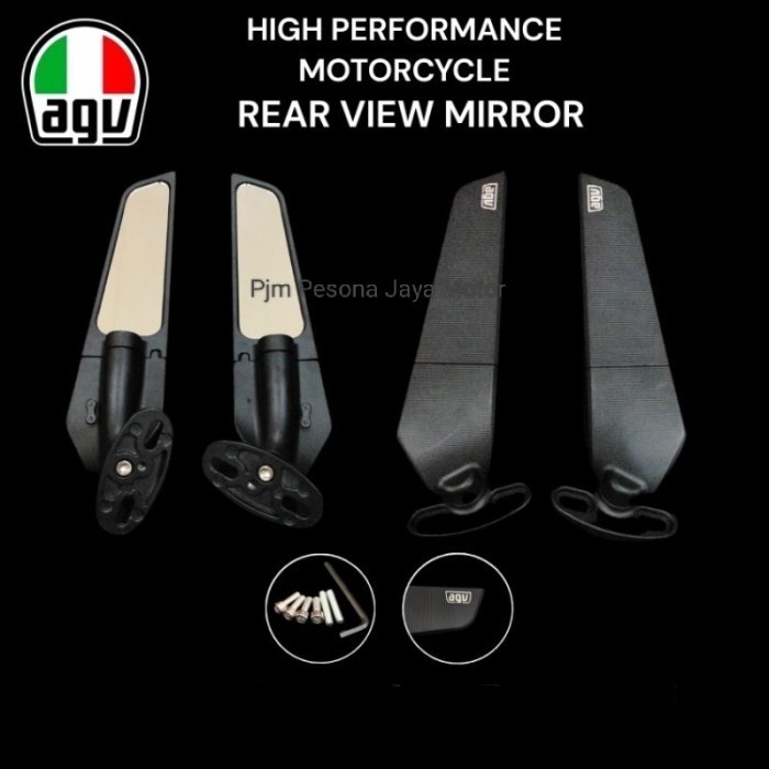 Spion Winglet Model Rizoma AGV Racing Full CNC R15 R25 CBR XMAX DLL