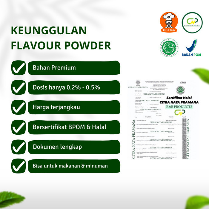 

Aneka Flavour Powder 2 / Perisa Bubuk Minuman Makanan / Flavor Perasa