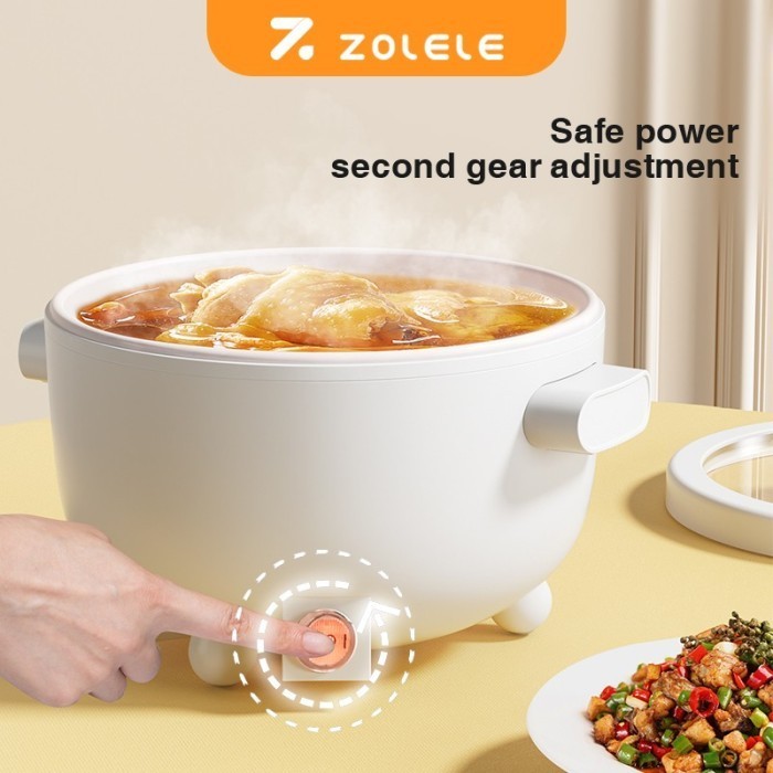 Zolele Ec201 Fry Pan Hotpot Panci Listrik Kukus Serbaa 2L