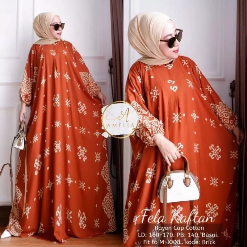 Kaftan Fela Kaftan Super Jumbo Daster Lowo Rayon By Afareen Mode