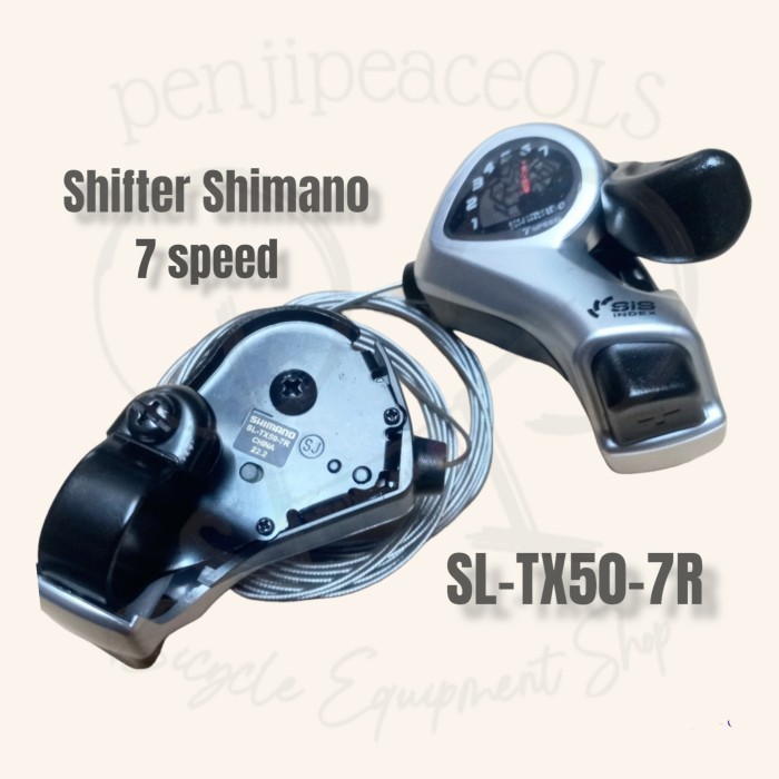 SHIFTER SHIMANO 7 SPEED SL-TX50-7R SHIFTER TOMBOL 7S SHIFTER SEPEDA