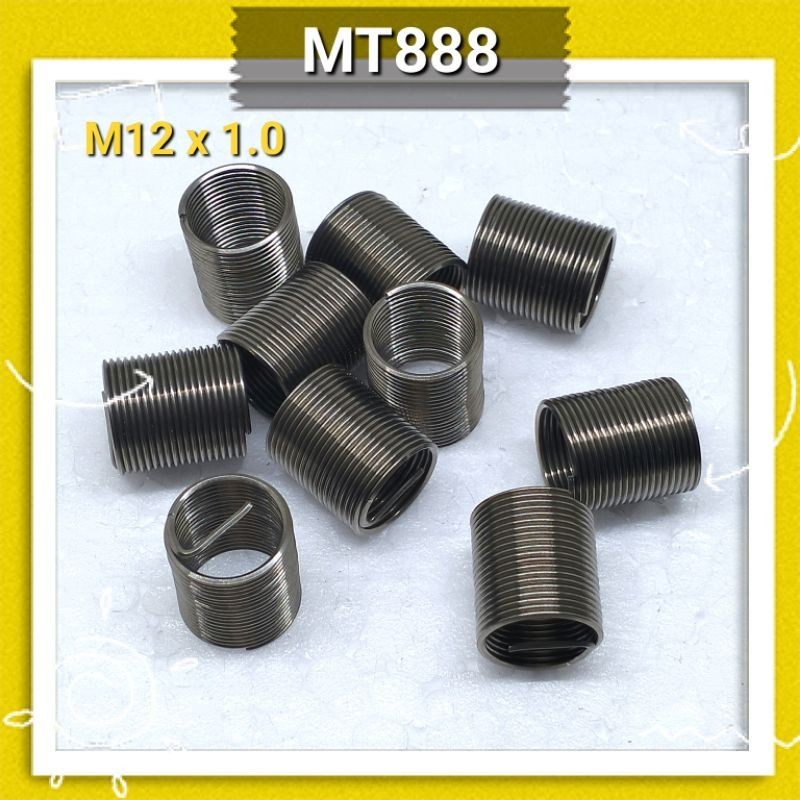 Recoil M12 x 1.0 Drat Halus Baut 17 Helicoil M12 x 1 Alat Perbaikan Drat Slek