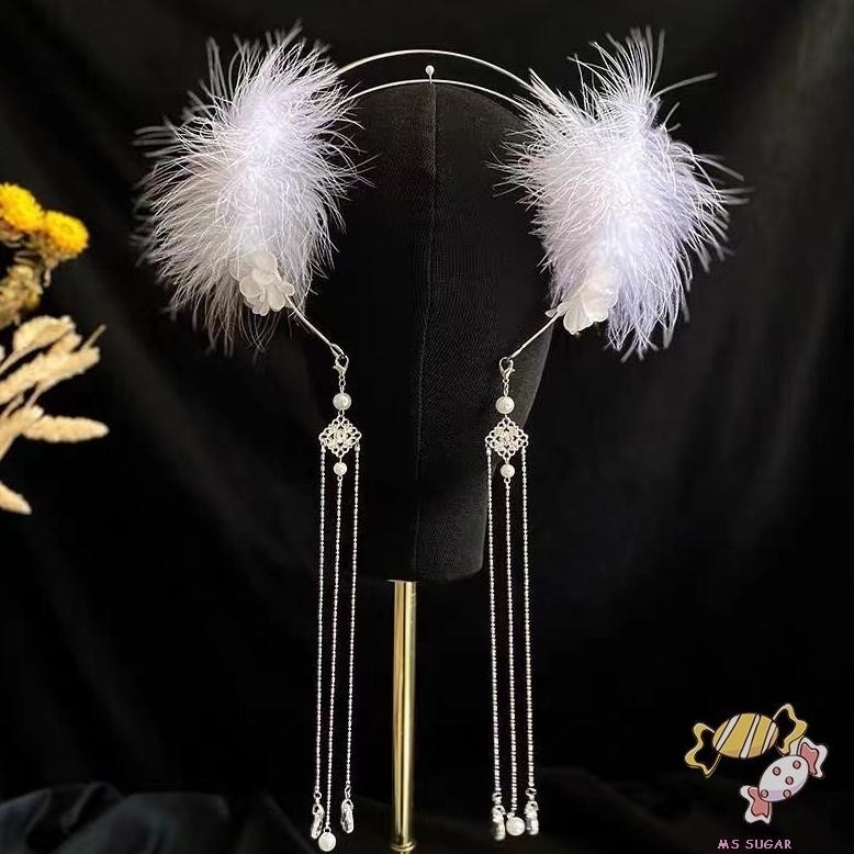 [KONDE] HP34 - HAIRPIECE Korea Bulu Mutiara headpiece bulu headpiece hijab Jepit Rambut hairpiece Pe