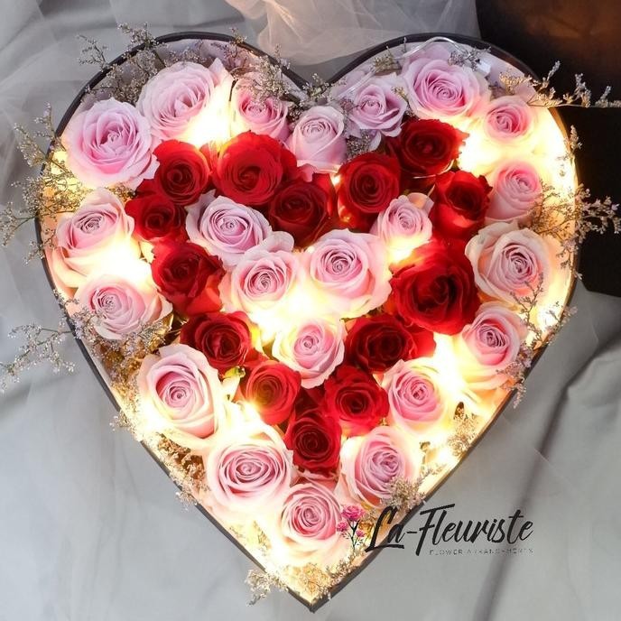 

(SALE) BOX BUNGA | BLOOM BOX | FLOWER BOX | ASLI | MAWAR | VALENTINE | LX-01