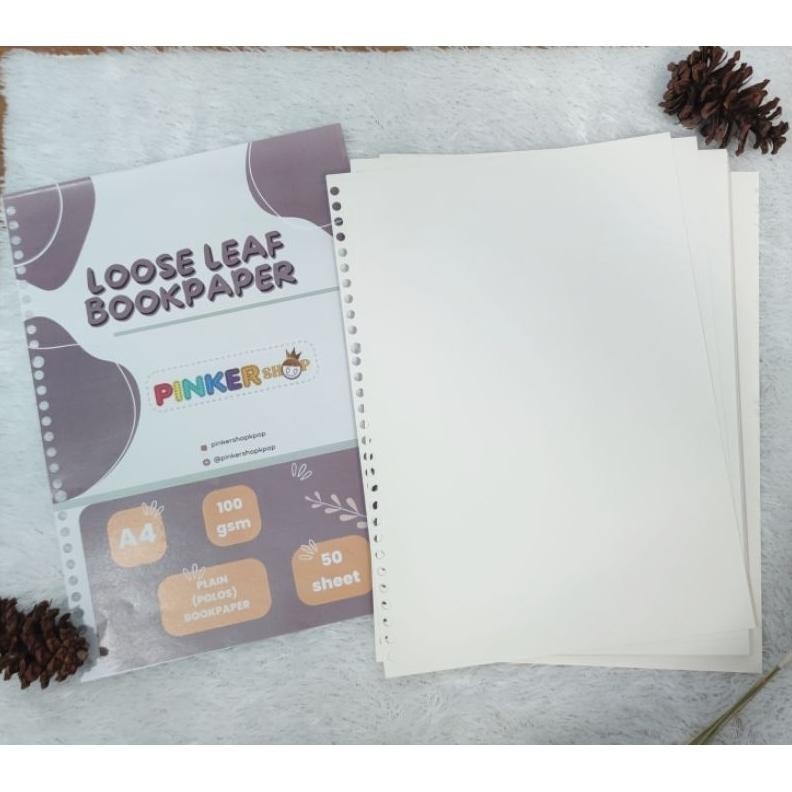 Cuci Gudang A4 Bookpaper Loose Leaf - POLOS Bookpaper 90gsm by pinkershop