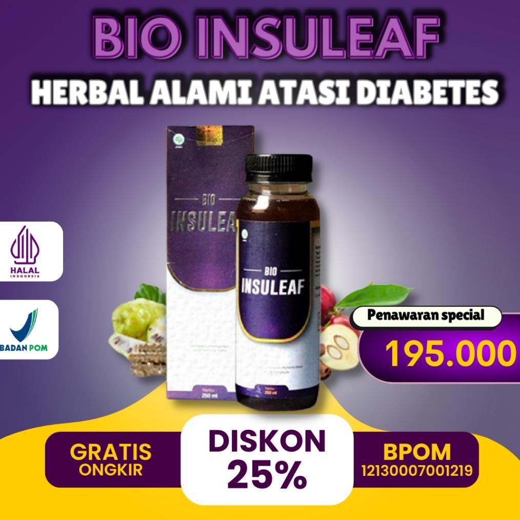 

<<READY>> BIO INSULEAF - HERBAL SOLUSI AMPUH DIABETES DAN KADAR GULA BERLEBIH