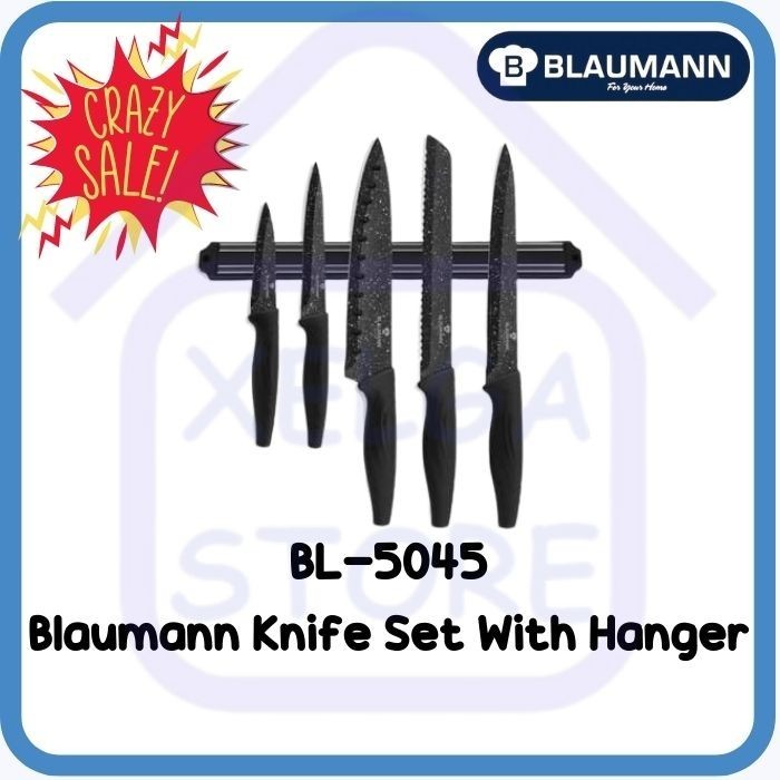 Terlaris Blaumann Knife Set With Magnetic Hanger Promo Terbaru
