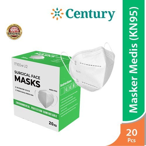 Miss U2 Masker KN95 5ply 1box isi 20 masker / Masker Medis