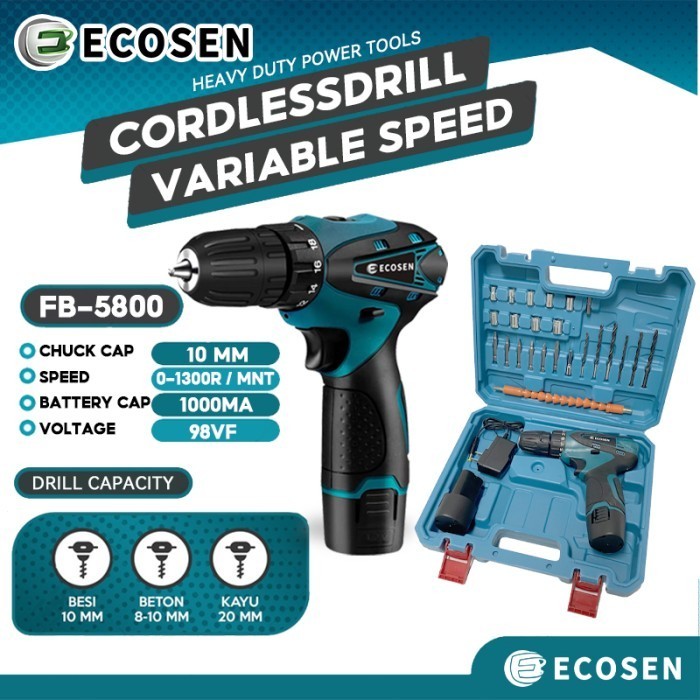 ECOSEN Bor Tanpa Kabel Bor Dampak 98VF