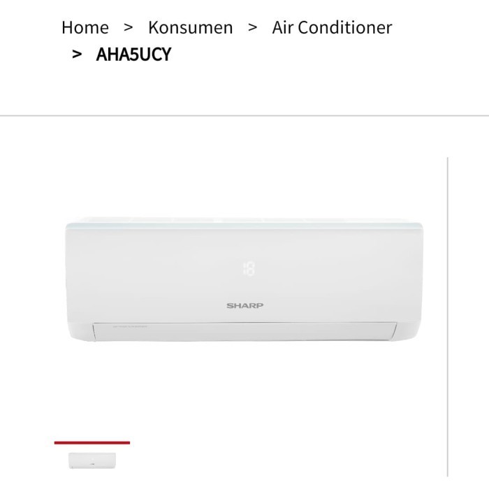 Ac Sharp 1/2Pk 5Ucy - Air Conditioner 0.5Pk - Low Watt Termurah