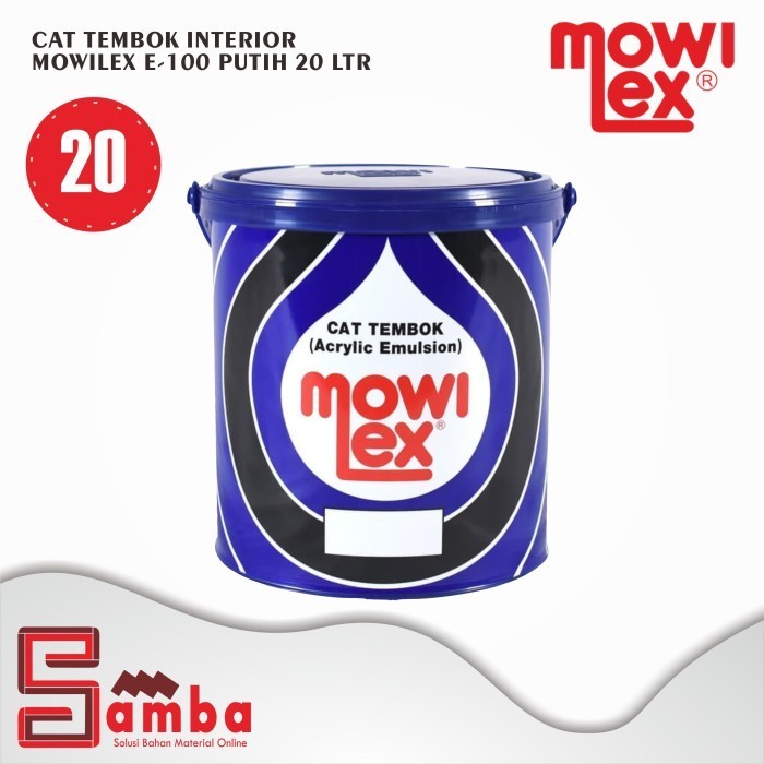 Terlaris Mowilex Emulsion Putih E-100 20L / Cat Tembok Interior / Mowilex Putih Promo Terbaru