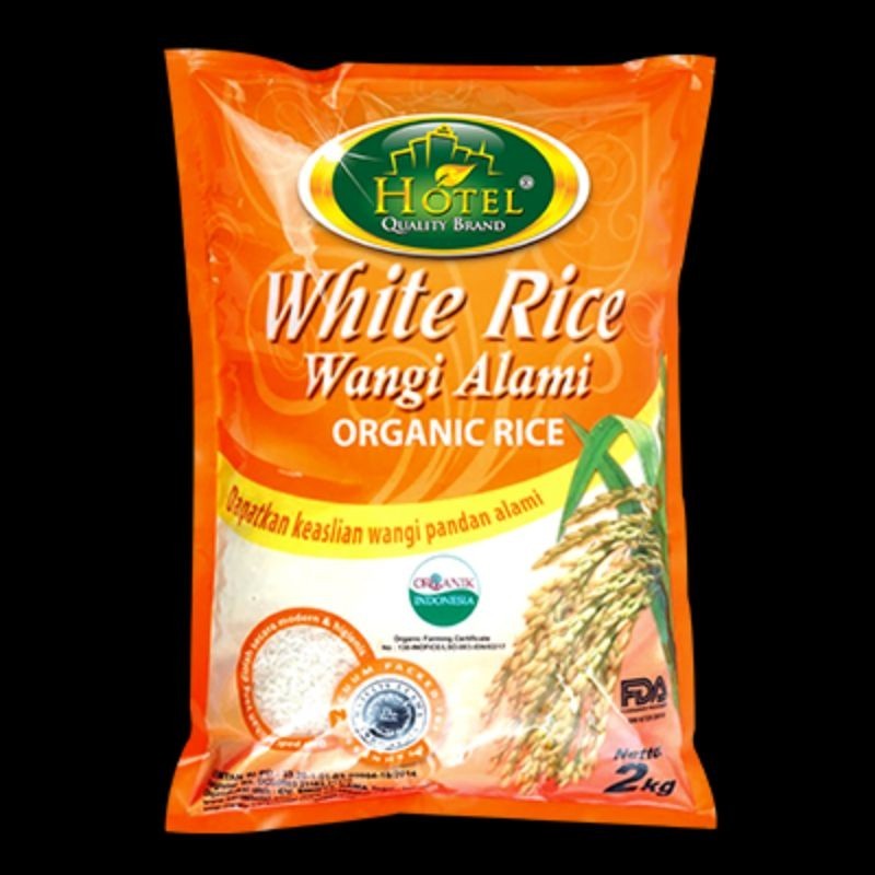 

Hotel White Rice Pandan Wangi Organic/ Beras Organik Pandan Wangi 2kg