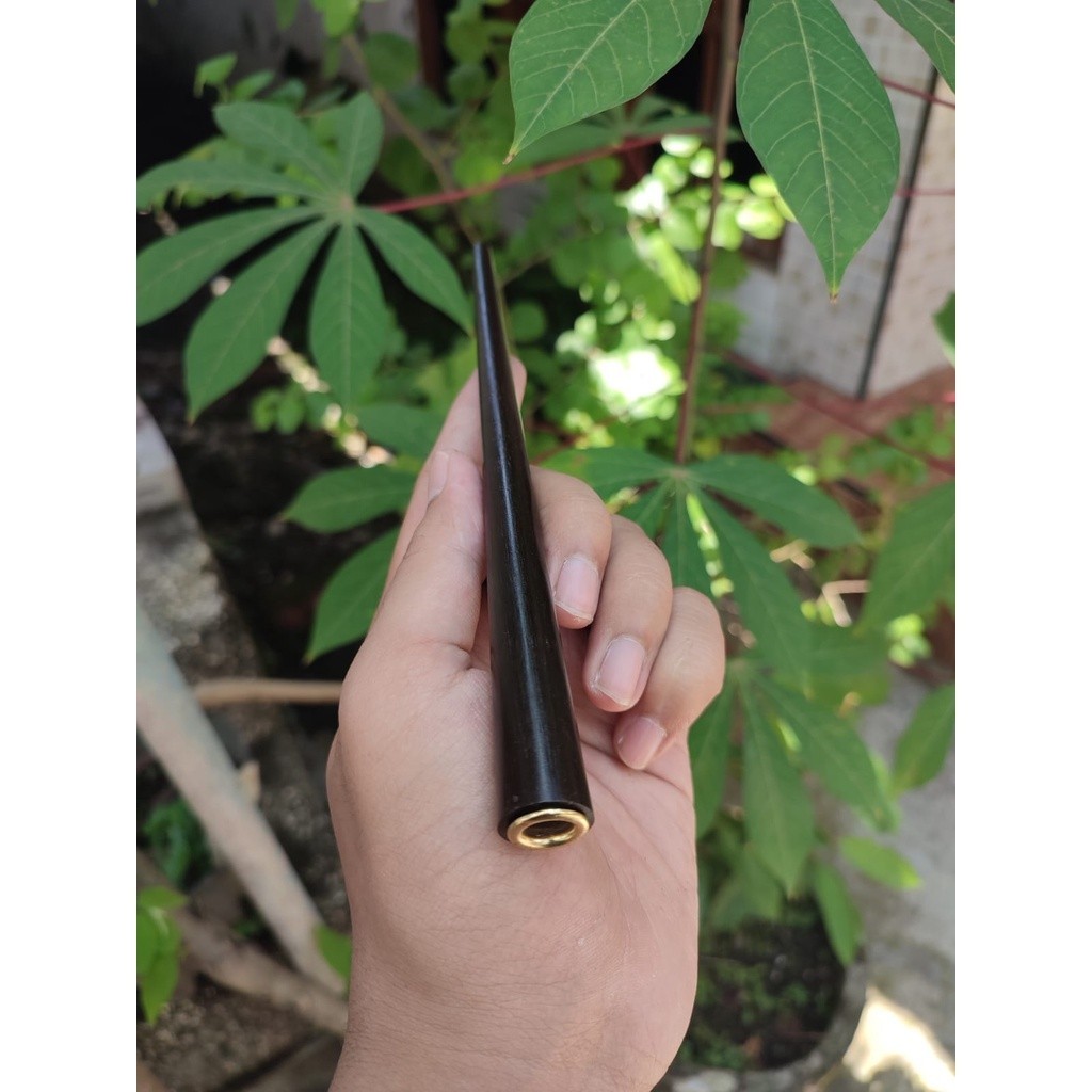 TERLARIS  Pipa Rokok Kayu Kelor Hitam Asli Pipa Once Padudan Panjang 20 cm Polos TERBARU