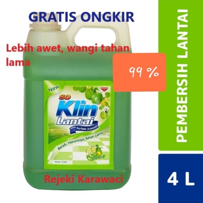 DISKON So Klin lantai Jerigen 4 Liter Wings Soklin Lantai 4 L