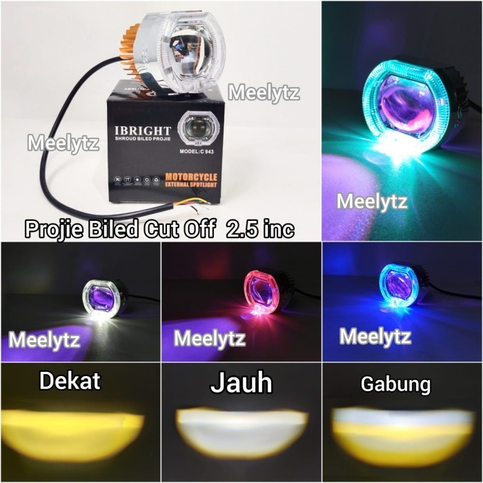 Terbaru Ibright - Projie Biled Cut Off Mini 2.5 Inc D2 D3 Jauh Dekat 30Watt Promo Terlaris