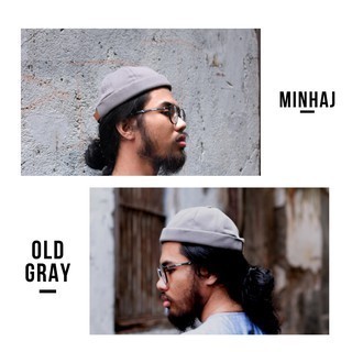 JUAL ORIGINAL MIKI HAT / TOPI PECI / BEANIE HAT / KOPIAH - OLD GREY/ABUTUA