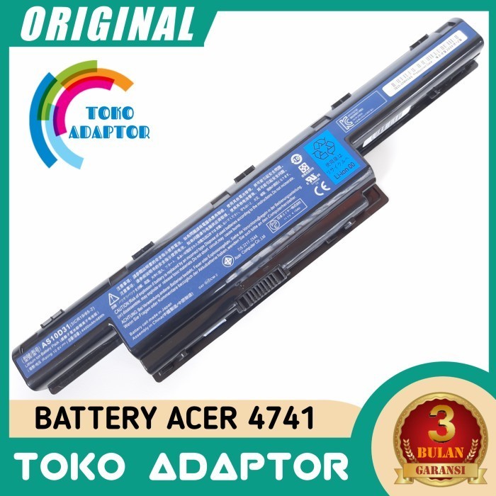 Baterai Batre Original Acer Aspire 4741 4741Z 4741G 4743 4349 4750 Prakass