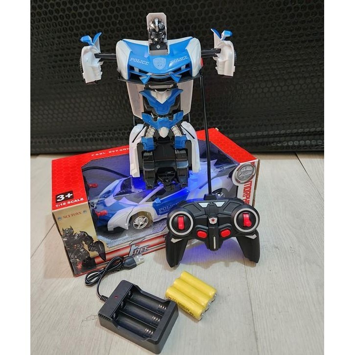 MAINAN RC MOBIL ROBOT POLISI TRANSFORMER AUTOBOT REMOTE CONTROL