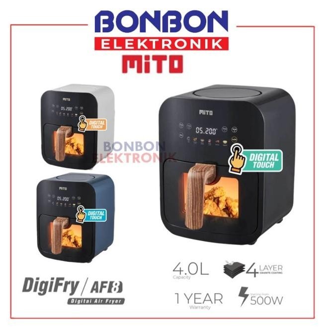 MITO Air Fryer Crystal Series AF8 / AF 8 4 Liter 500W Low Watt